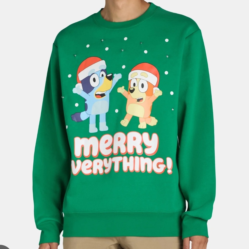 Light Up Adult Bluey Christmas Sweater